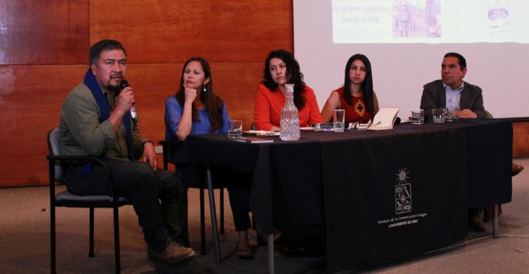 Héctor Llaitul, Verónica Figueroa Huencho, Karla Palma Melinao, Paula Huenchumil y Claudio Millacura