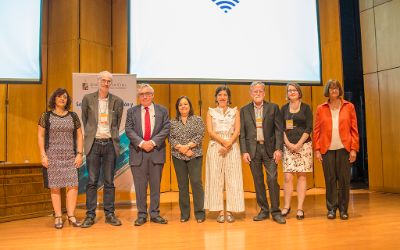 Silvia Núñez (VID), Pablo de Castro (euroCRIS), Ennio Vivaldi (Rector), Gabriela Ortúzar (SISIB), Aisén Etcheverry (ANID), Marshall Breeding (LTG), Kim Duckett (Duke U.) y Rosa Devés (VAA) Silvia Núñez (VID), Pablo de Castro (euroCRIS), Ennio Vivaldi (Rector), Gabriela Ortúzar (SISIB), Aisén Etcheverry (ANID), Marshall Breeding (LTG), Kim Duckett (Duke U.) y Rosa Devés (VAA)