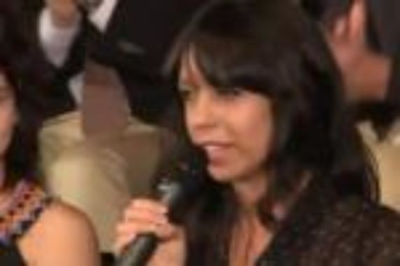 María González, dirigiéndose a los presentes en la Ghetto Film School Showcase