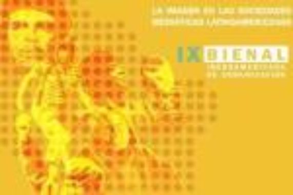Afiche de la IX Bienal Iberoamericana de Comunicación en Santiago 2013