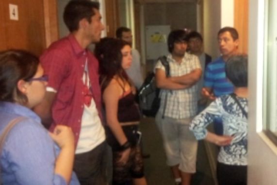 Visita de estudiantes y académicos de la UPLA a instalaciones del ICEI