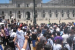 Científicos protestando en la Plaza de la Constitución